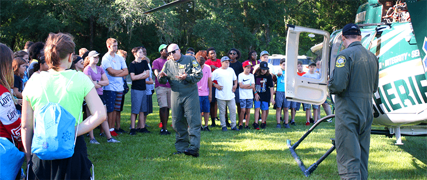 Volusia Sheriff’s Officers teaching kids