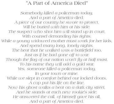 VCSO A Part of American Died Poem Image