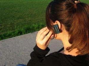 Woman talking on the phone