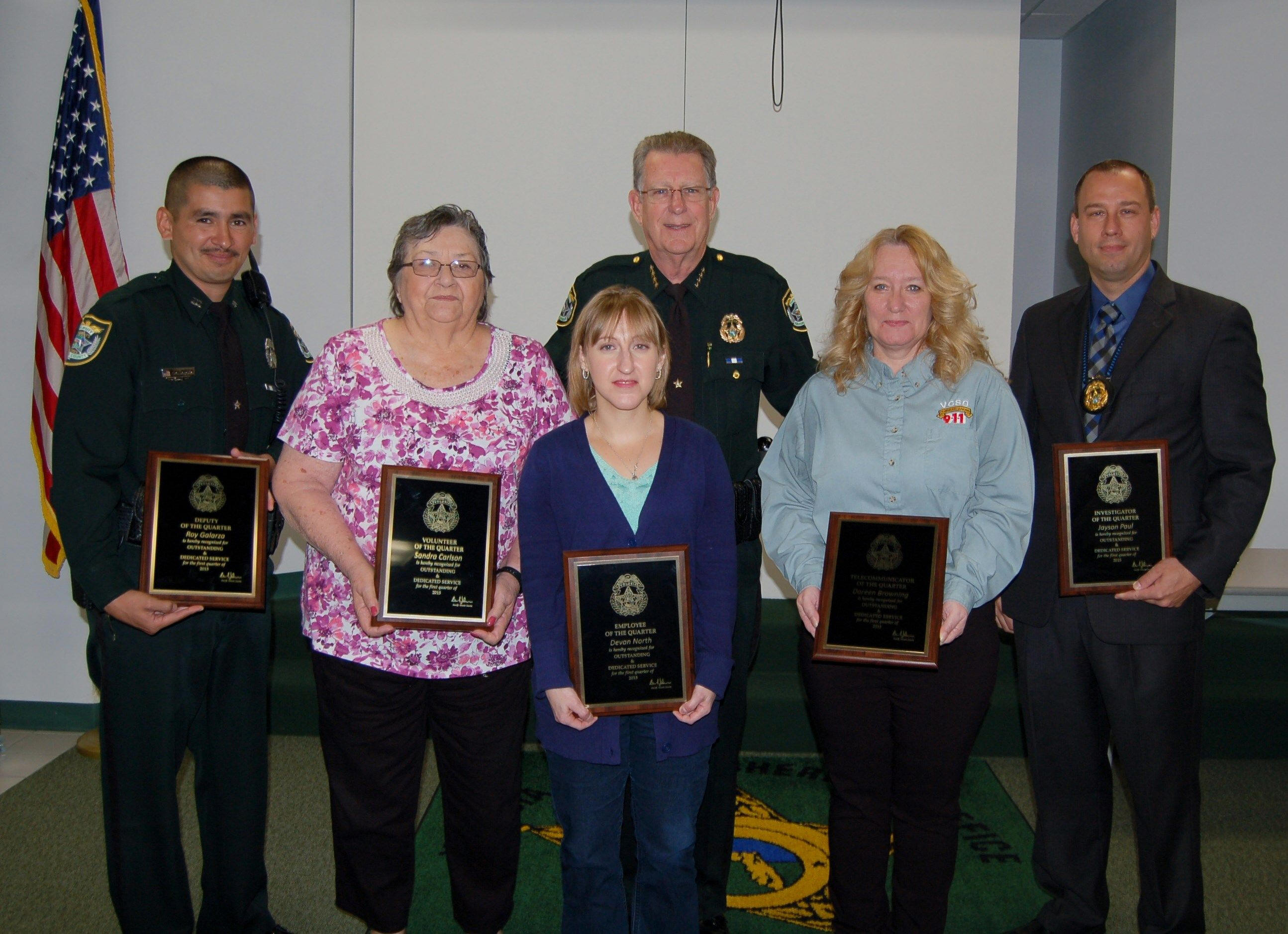 Sheriff's Office Employees Of The Quarter Honored Image