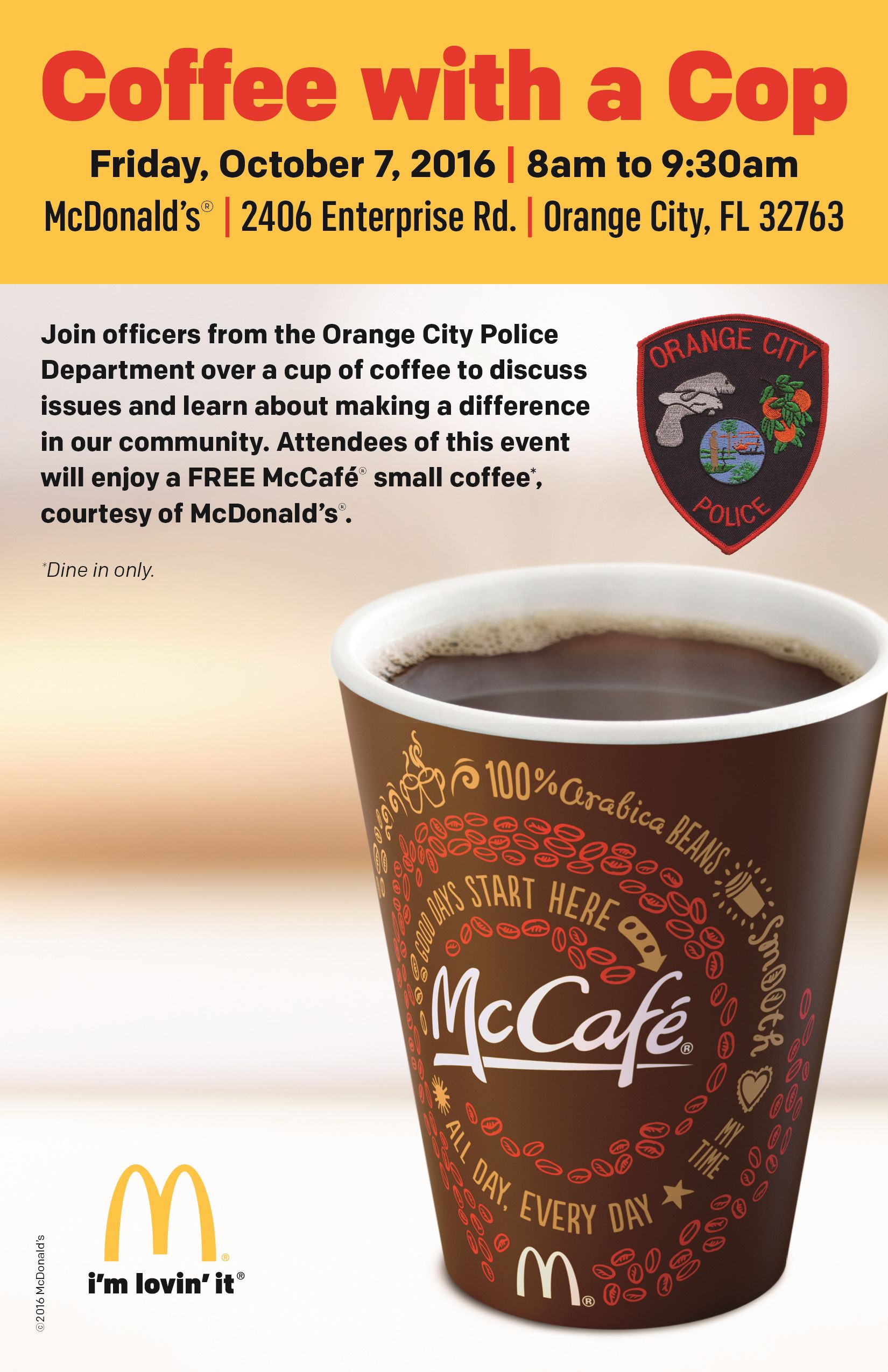National Coffee With A Cop  Image