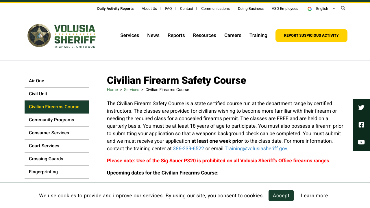 Civilian Firearm Safety Course | VSO